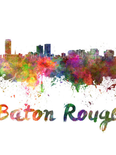 Baton Rouge skyline watercolor canvas,  Baton Rouge Canvas, Baton Rouge wall art, Baton Rouge Canvas Wall Art, Baton Rouge wall art canvas