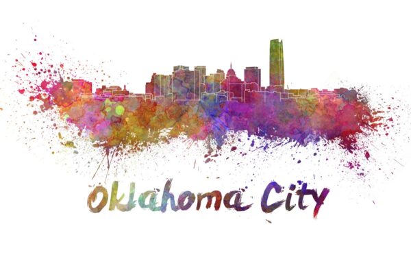 Oklahoma City skyline watercolor canvas,  Oklahoma City Canvas, OKC wall art, Oklahoma City Canvas Wall Art, Oklahoma City wall art canvas