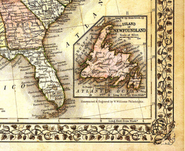 United States Map, Vintage map, Canvas large map, Wall art map, Map of America, Vintage wall art, USA vintage map, USA Decor, Antique map