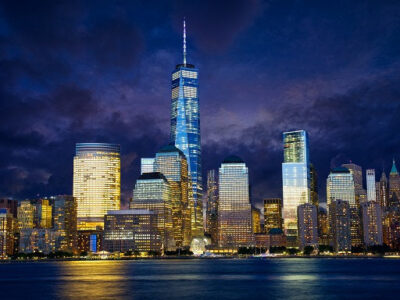 Canvas art print, Manhattan skyline at night , New York City, Wall canvas, 3 panels canvas or SINGLE panel, New York wall art on canvas