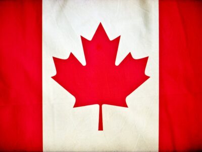 Vintage Canada Flag on Canvas, Canada Wall Art,  Canada Photo flag on canvas, Single or Multiple Panels Canadian flag Toronto Montreal