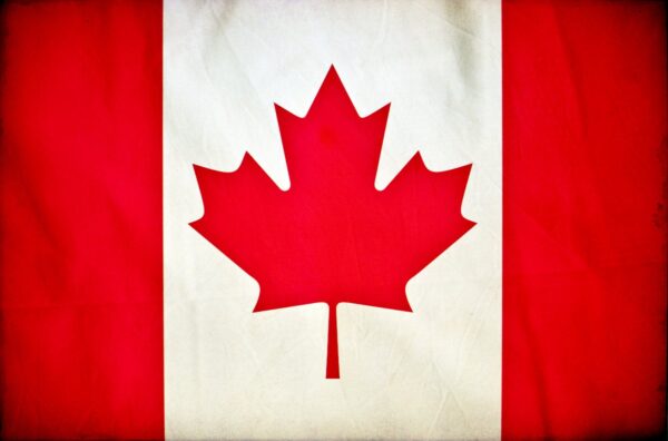 Vintage Canada Flag on Canvas, Canada Wall Art,  Canada Photo flag on canvas, Single or Multiple Panels Canadian flag Toronto Montreal