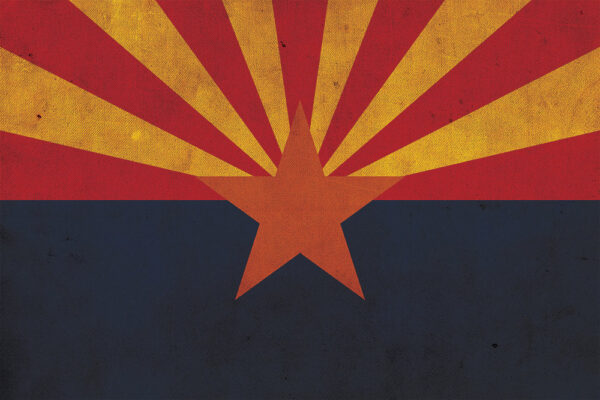 Vintage Arizona Flag on Canvas, Texas, Flag, Wall Art, Arizona Photo, Arizona Print, Fine Art, Grand canyon, Single or Multiple Panels