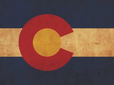 Vintage Colorado Flag on Canvas, Colorado Flag, Wall Art, Colorado Photo, Colorado Print,  Fine Art, Rockies Flag, Single or Multiple Panels