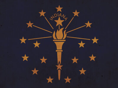 Vintage Indiana Flag on Canvas, Indiana, Flag, Wall Art, Indiana Photo, Indiana flag on canvas, Flag, Single or Multiple Panels Indiana flag