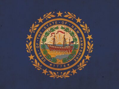 Vintage New Hampshire  Flag on Canvas, New Hampshire Flag, Wall Art, New Hampshire Photo New Hampshire Print, Single or Multiple Panels