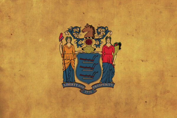 Vintage New Jersey Flag on Canvas, New Jersey Flag, Wall Art, New Jersey Photo New Jersey Print, Single or Multiple Panels