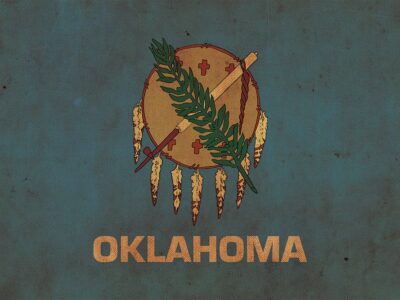 Vintage Oklahoma Flag on Canvas, Oklahoma, Flag, Wall Art, Oklahoma Photo, Oklahoma flag on canvas, Single or Multiple Panels Indiana flag