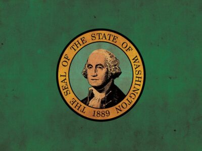 Vintage Washington Flag on Canvas, Washington Wall Art, Washington Photo, Washington Print,  Fine Art,  Flag, Single or Multiple Panels