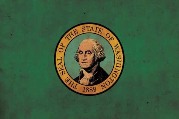 Vintage Washington Flag on Canvas, Washington Wall Art, Washington Photo, Washington Print,  Fine Art,  Flag, Single or Multiple Panels