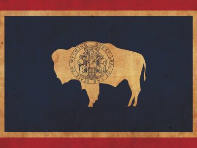 Vintage Wyoming Flag on Canvas, Wyoming, Wall Art, Wyoming Photo, Wyoming Print, Fine Art, Wyoming Flag, Single or Multiple Panels