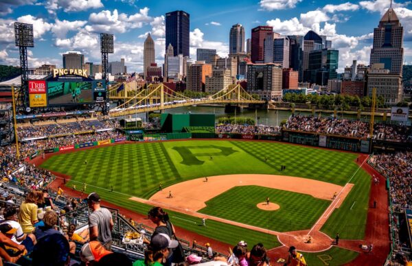 PNC park Printed on Canvas, Pittsburgh skyline, Large Pittsburgh Pirates Print, Pittsburgh wall art, Canvas gifts, art