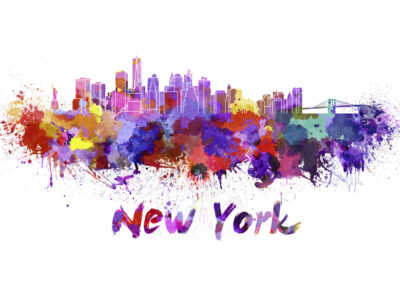 New York CIty skyline watercolor canvas, New York City Canvas Print, New York City wall art, Canvas Wall Art, Watercolor Skyline, Gift Ideas