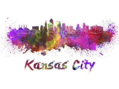 Kansas City skyline watercolor canvas, Kansas City WaterColor print, Kansas City Missouri Canvas Wall Art, Watercolor Skyline, Gift Ideas