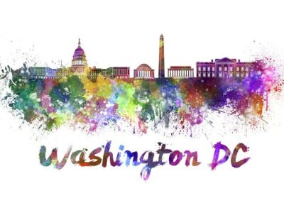 Washington DC skyline watercolor canvas, Washington DC Canvas Print, Washington DC wall art, Canvas Wall Art, Watercolor Skyline, Gift Ideas