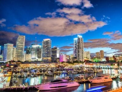 Miami Skyline, Miami Canvas, Wall canvas, 3 panels canvas or choose a single print,Miami Color Canvas Art Print, Miami Beach large canvas