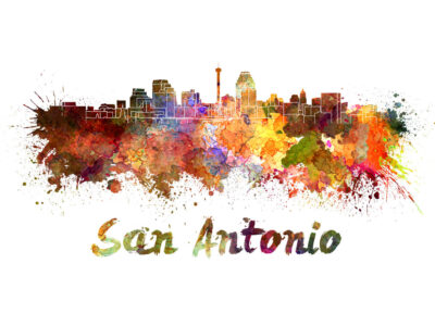 San Antonio skyline watercolor canvas, San Antonio Canvas Print, San Antonio wall art,  Canvas Wall Art, Watercolor Skyline, Gift Ideas