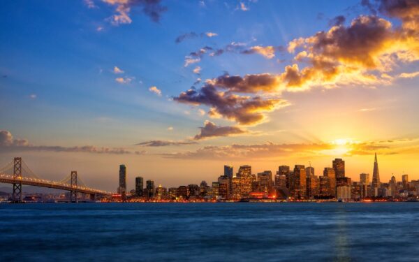San Francisco skyline canvas, Golden Gate  Canvas, San Francisco wall canvas, 3 panel or single panel San Francisco Golden Gate wall art