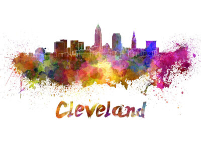 Cleveland skyline watercolor canvas,  Cleveland Canvas, Cleveland wall art, Cleveland Canvas Wall Art, Cleveland wall art canvas, Cleveland