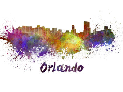 Orlando skyline watercolor canvas,  Orlando Canvas, Orlando wall art, Orlando Canvas Wall Art, Orlando wall art canvas,Orlando Florida