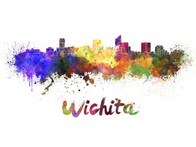 Wichita skyline watercolor canvas,  Wichita Canvas, Wichita wall art, Wichita Canvas Wall Art, Wichita wall art canvas, Wichita Nebraska
