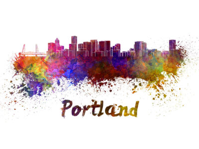 Portland skyline watercolor canvas,  Portland Canvas, Portland wall art, Portland Canvas Wall Art, Portland wall art canvas, Portland Oregon