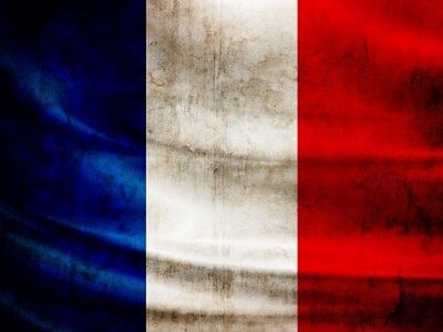 Vintage France Flag on Canvas, France, Paris, Wall Art, France Photo flag on canvas, Single or Multiple Panels France flag