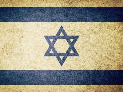 Vintage Israell Flag on Canvas, Israel Wall Art, Israel Photo flag on canvas, Single or Multiple Panels Israel flag Israel culture