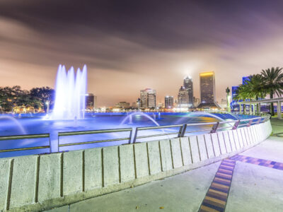 Jacksonville Florida Skyline at night, Jacksonville Canvas, Jacksonville skyline, Jacksonville Wall canvas, 3 panel or single panel,