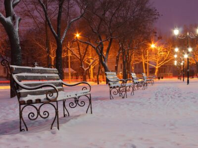 Beautiful park canvas in winter  Printed on Canvas, Nature canvas, Landscape Canvas Print, Park wall art, Canvas gifts, Park photo print