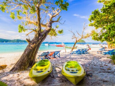 Beach photo on canvas, Printed on Canvas, Water kayaks canvas, Beach Print, Beach wall art, Canvas gifts, art kayaks