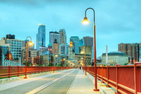 Minneapolis Minnesota canvas skyline, Printed on Canvas, City skyline, Large Minneapolis art,Minneapolis wall art, Canvas gifts, art