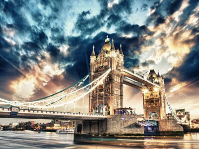 Tower Bridge canvas in London, Printed on Canvas, City skyline, Large London Print, London wall art, Canvas gifts, art