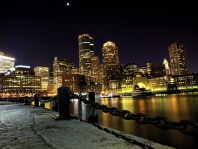 Boston Skyline Harbor, Boston Canvas, Wall canvas, 3 panels canvas,  Boston Color Canvas Art Print, Boston print, Boston photo, wall art