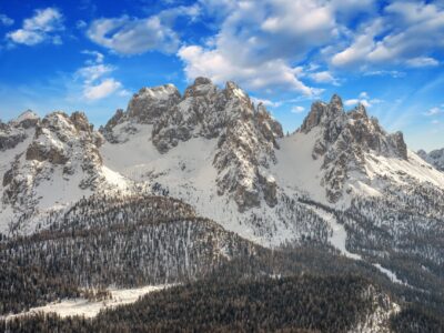 Snow Covered Mountains canvas, Printed on Canvas, Landscape Mountains skyline, Large Mountains Print, Italy wall art, Canvas gifts, art