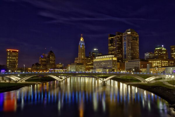Columbus skyline canvas, Columbus canvas, Columbus Wall canvas, Columbus night skyline art, Columbus photo, Columbus wall art. Columbus Ohio