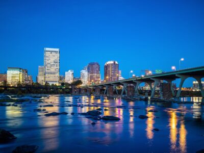 Richmond Virginia canvas, Richmond skyline Canvas, Richmond James River skyline, Richmond Wall canvas, Virginia wall art