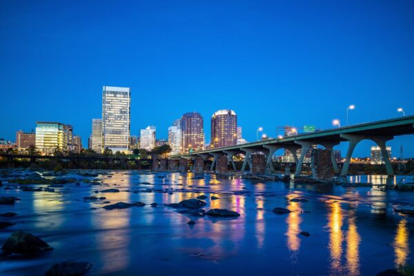 Richmond Virginia canvas, Richmond skyline Canvas, Richmond James River skyline, Richmond Wall canvas, Virginia wall art