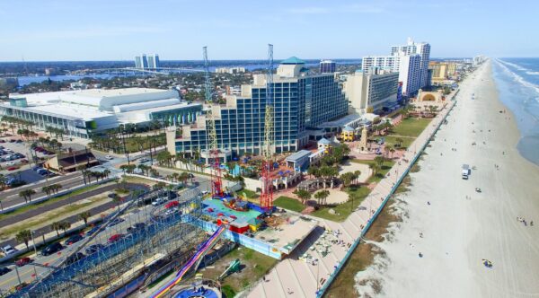 Daytona Beach canvas, Florida beach Canvas, Skyline Daytona Beach canvas, Old South wall art, Nascar Gift, Daytona Beach Skyline canvas