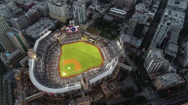 San Diego Canvas, Petco Park Printed on Canvas, San Diego skyline, Large San Diego Padres Print, Baseball wall art, Canvas gifts, art