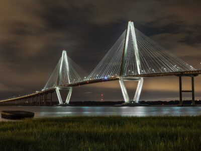 Arthur Ravenel Bridge Charleston SC skyline canvas, Charleston Canvas,  Charleston wall canvas, Charleston south decor, Mount Pleasant SC