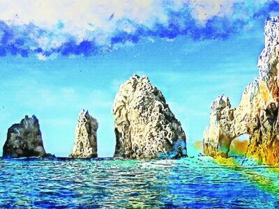 Cabo San Lucas Mexico watercolor canvas, Mexico Beach, Cabo San Lucas watercolor canvas photo, Cabo art print