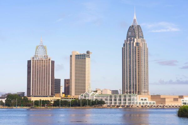 Mobile Alabama skyline canvas,Mobile  Canvas Wall Art, Mobile  wall art canvas, Mobile Alabama framed canvas art