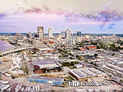 Louisville Kentucky watercolor canvas, Louisville KY watercolor Wall Art, Louisville KY wall art canvas, Louisville KY  art