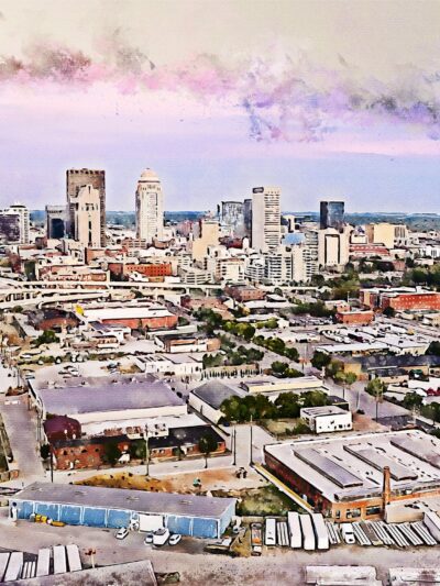 Louisville Kentucky watercolor canvas, Louisville KY watercolor Wall Art, Louisville KY wall art canvas, Louisville KY  art