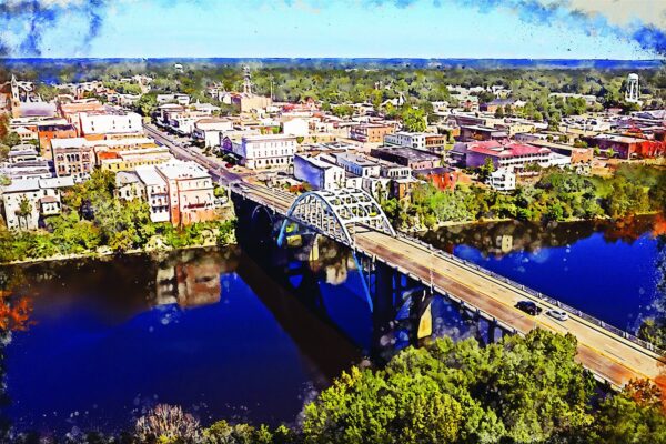 Selma watercolor canvas, Selma Canvas  Selma watercolor Wall Art, Selma Alabama wall art canvas,Selma  wall art,