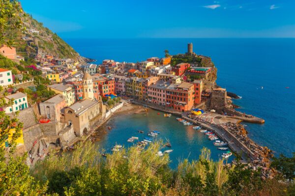 Cinque Terre skyline canvas Cinque Terre Italy Canvas, Cinque Terre , Watercolor canvas, Italian Riviera, Cinque Terre watercolor