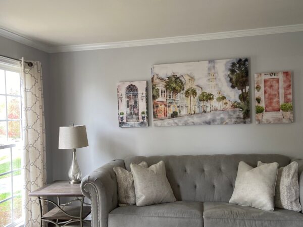 Chicago watercolor skyline, Chicago watercolor Canvas, Chicago canvas skyline, Grant Park Wall canvas, Chicago canvas, Chicago Illinois wall - Image 2