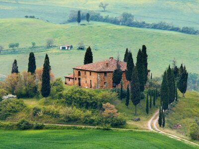 Tuscany canvas Tuscany Italy Canvas, Tuscany Hills Villa, Watercolor canvas, Italian Riviera, Tuscany watercolor