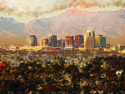 Phoenix Arizona watercolor, Phoenix watercolor Canvas, Phoenix skyline watercolor, Phoenix wall canvas,, Phoenix photo, Phoenix wall art